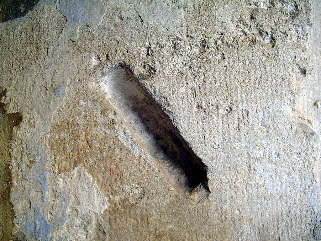 traces of a mezuzah in Lviv (Lwow, Lemberg)