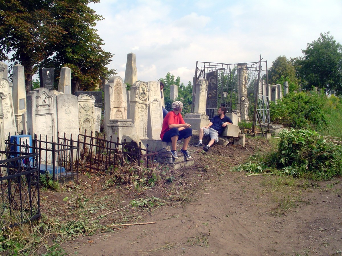 Volunteers having a break