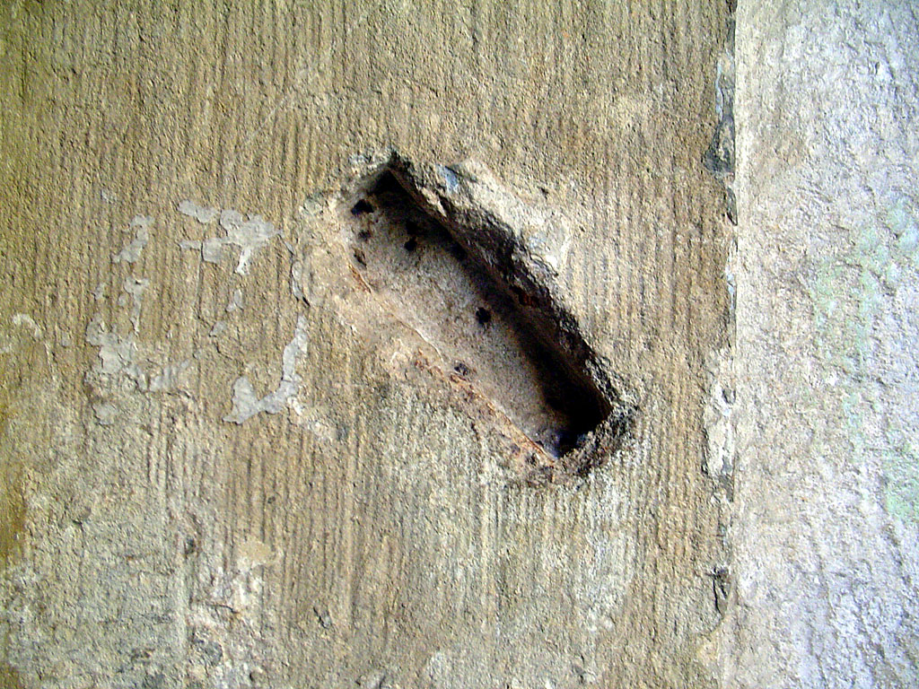 traces of a mezuzah in Lviv (Lwow, Lemberg)