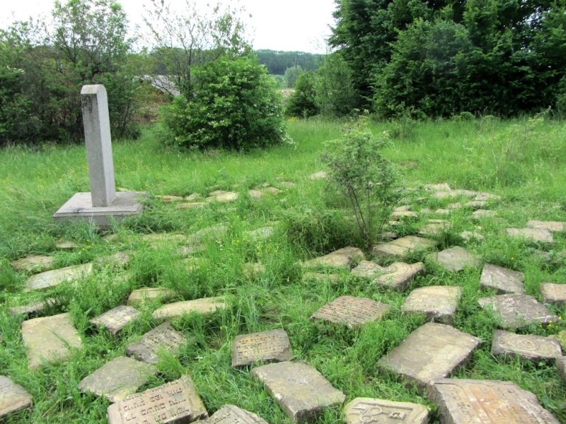 Fragments of Jewish headstones found in Rohatyn © Marla Raucher Osborn