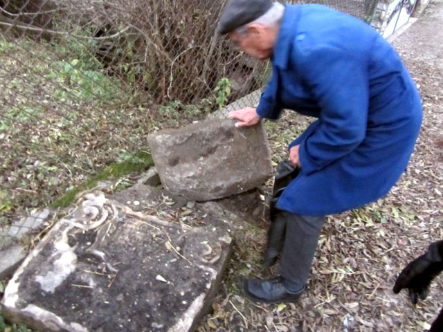 Jewish headstones - ripped by the Nazis 70 years ago from the two Jewish cemeteries – are still being found around town today.
