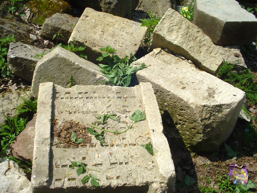 Ivano-Frankivsk - fragments of Jewish grave stones, May 2013