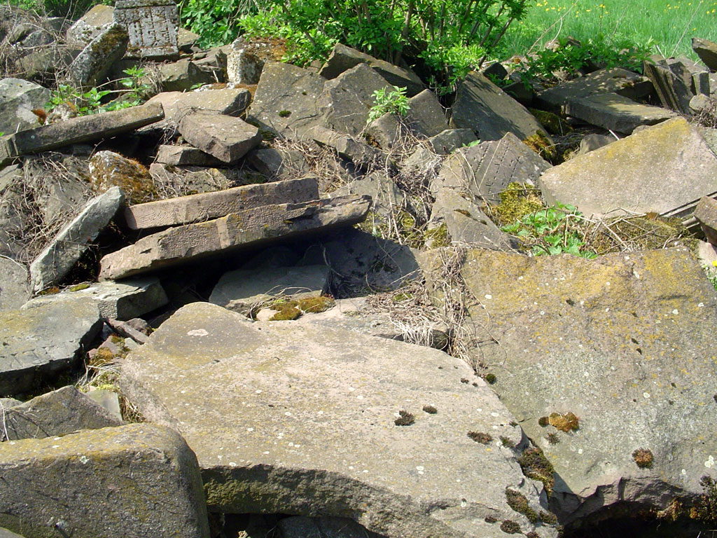 Ivano-Frankivsk - fragments of Jewish grave stones, May 2013