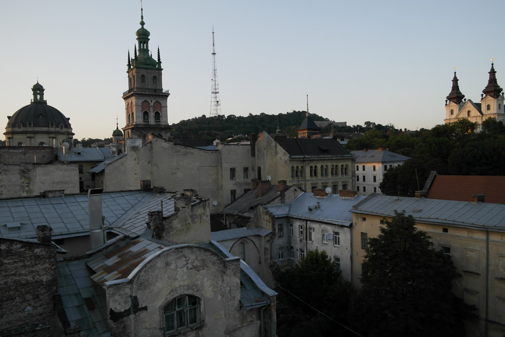 on the roofs of Lviv