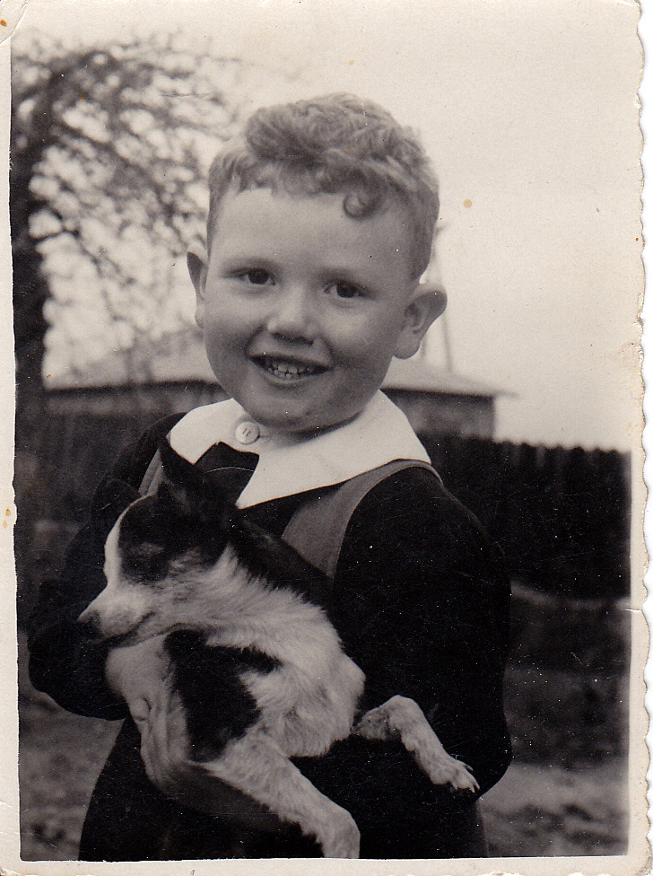 Cousin Tusiek Lippman with dog. Tusiek was shot in 1944. © Józef Lipman