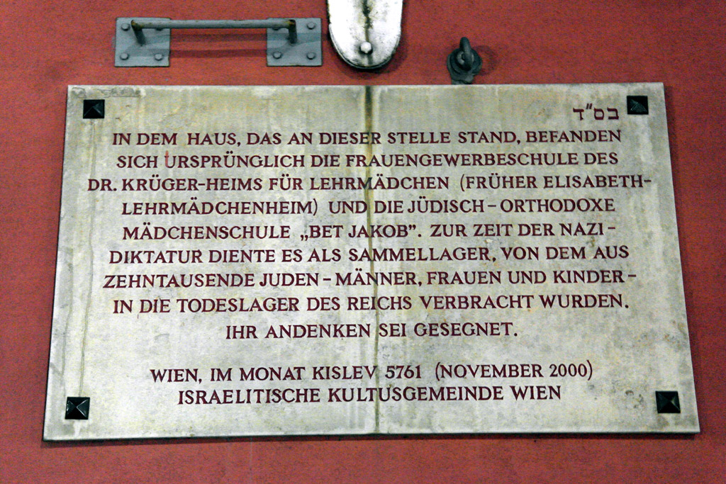 Plaque in Leopoldstadt