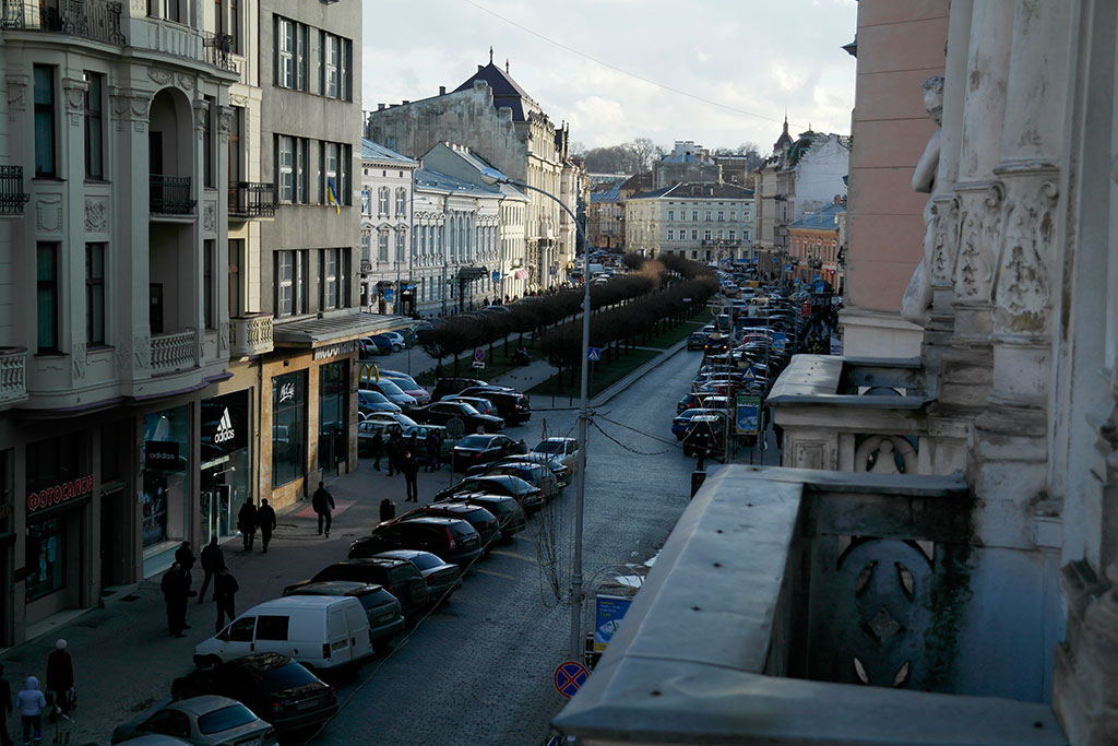 View from my room in George Hotel to Shevchenko Boulevard