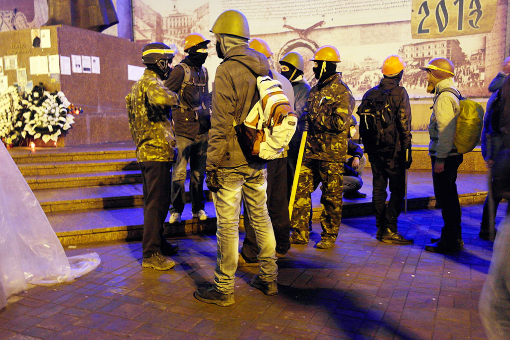 Young militants waiting for orders