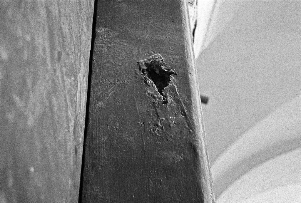 Zhovkva, trace of a mezuzah