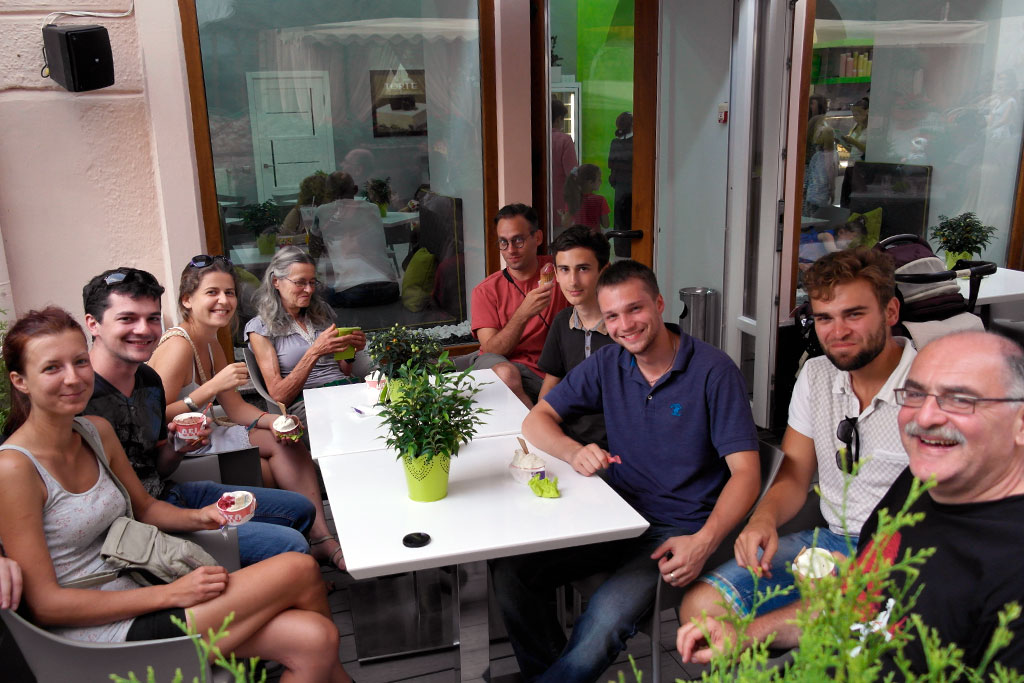 The volunteers with Edgar Hauster