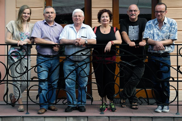 From left to right: Janne, volunteer of Action Reconciliation Service for Peace, Mykola Kushnir, Director of the Jewish Museum, Arthur Rindner and his girlfriend Rina, Edgar Hauster and I.
