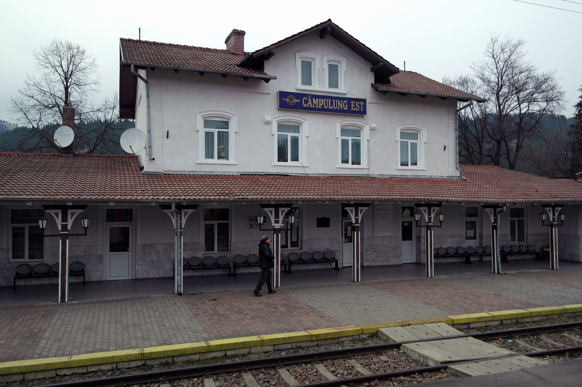 On the train to Suceava - view from the window - Campulung Est train station