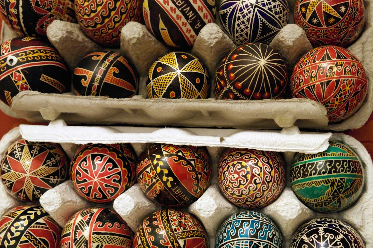Hand-painted eggs from Suceava Easter market