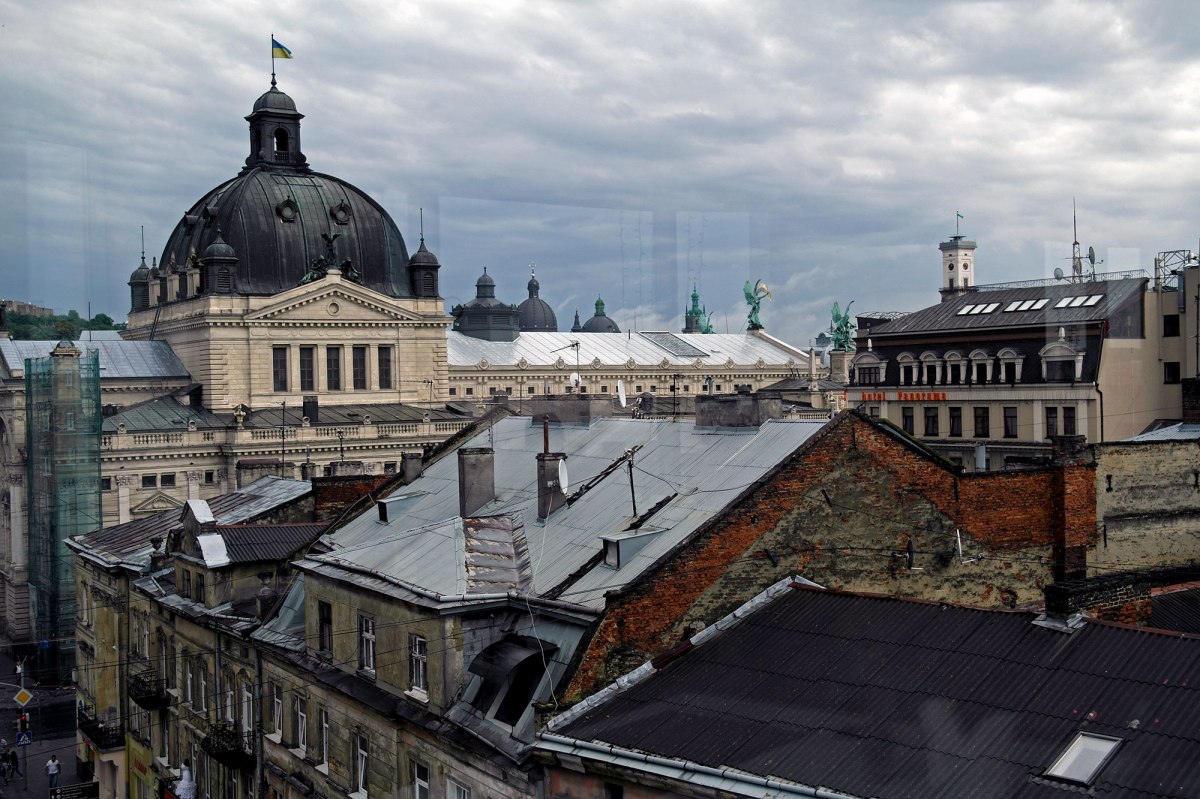 View of Lviv from Magnus warehouse