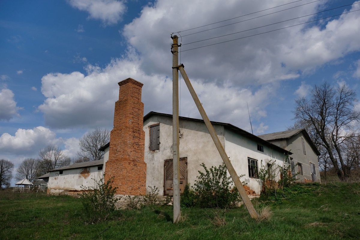 collective farm built of Jewish tombstones