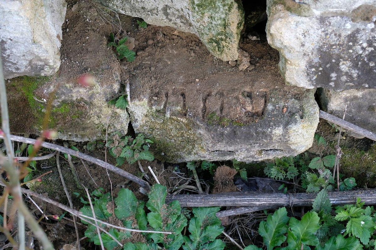 collective farm built of Jewish tombstones