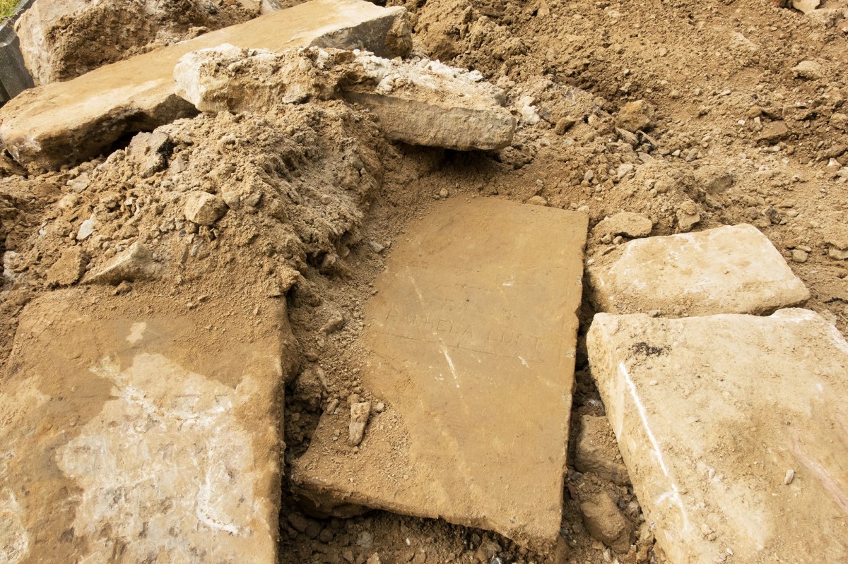 Jewish tombstones from a construction ground in Lviv