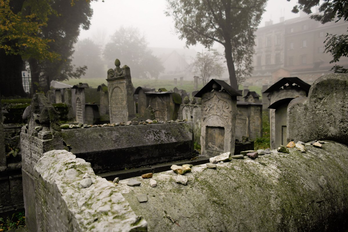 Krakow Jewish cemetery next to Remuh Synagogue, Poland