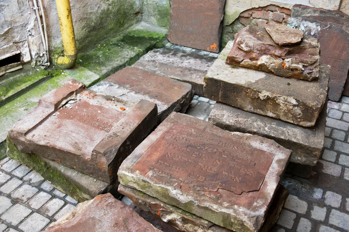 Saving Jewish tombstones at Halytska Square 15 in Lviv