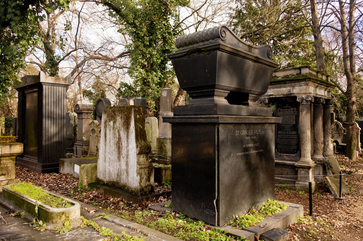 Jewish section of Kerepesi Cemetery at Salgótarjáni Street