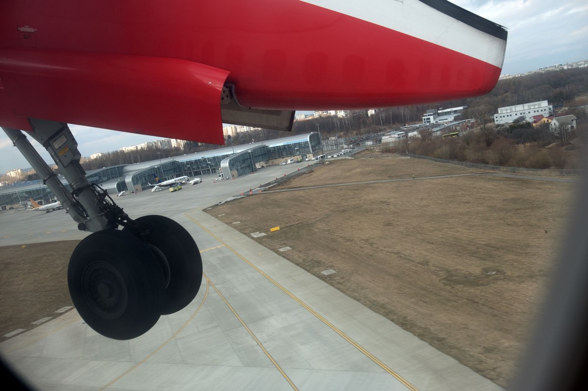 Take off from Lviv airport