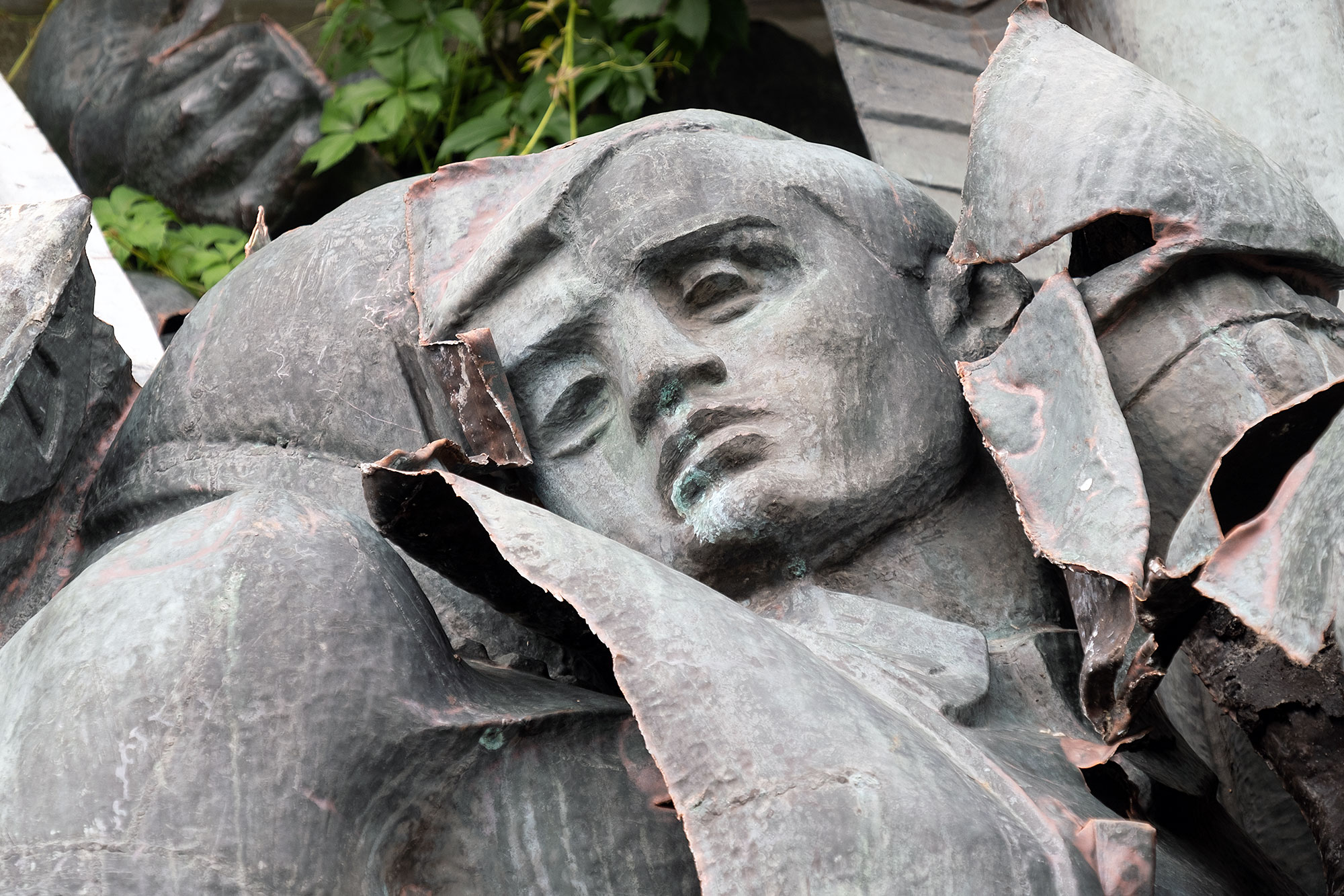 Lviv - Fragments of a Soviet monument at the Territory of Terror memorial site