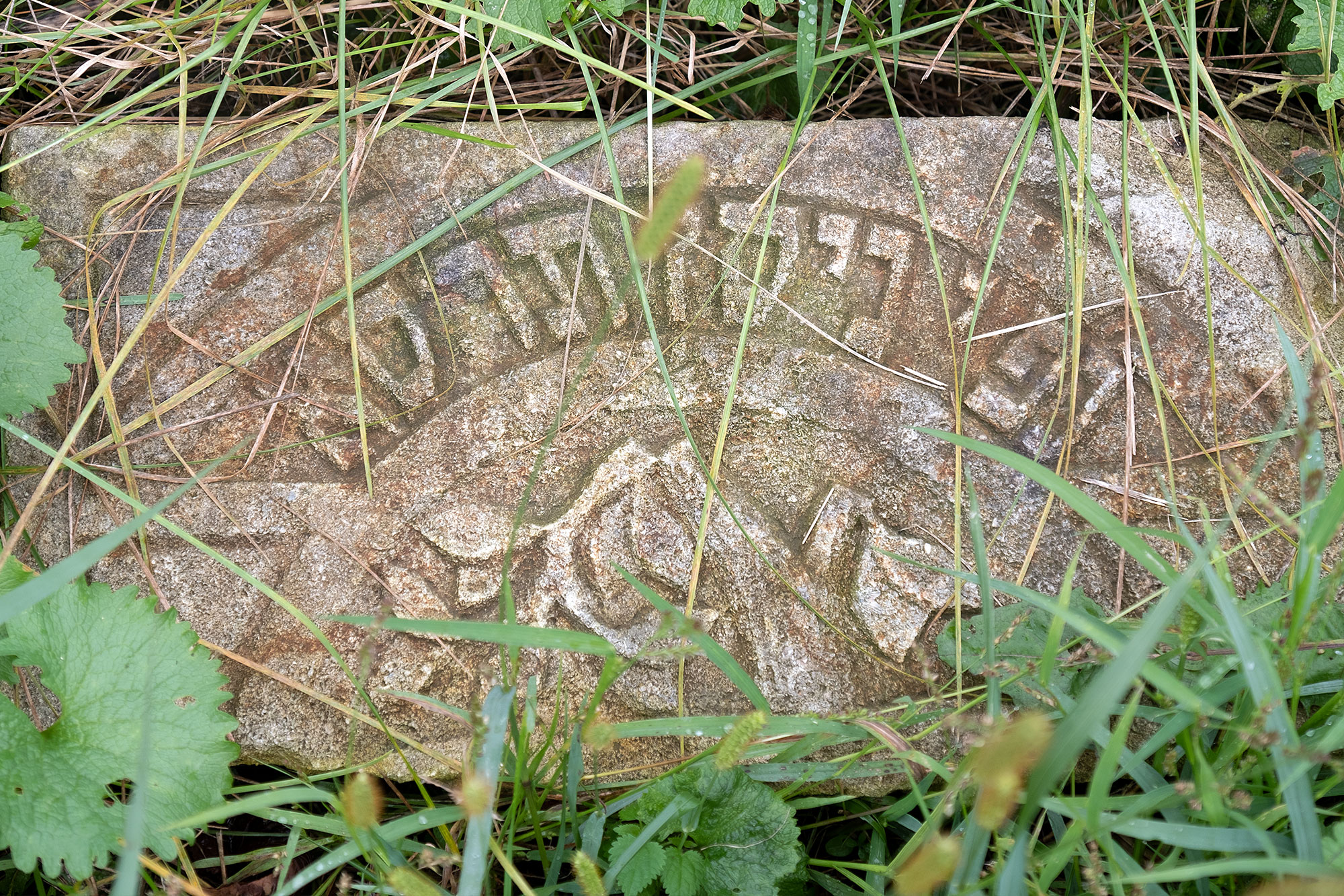 Lviv - Tombstone fragment at the Jewish cemetery