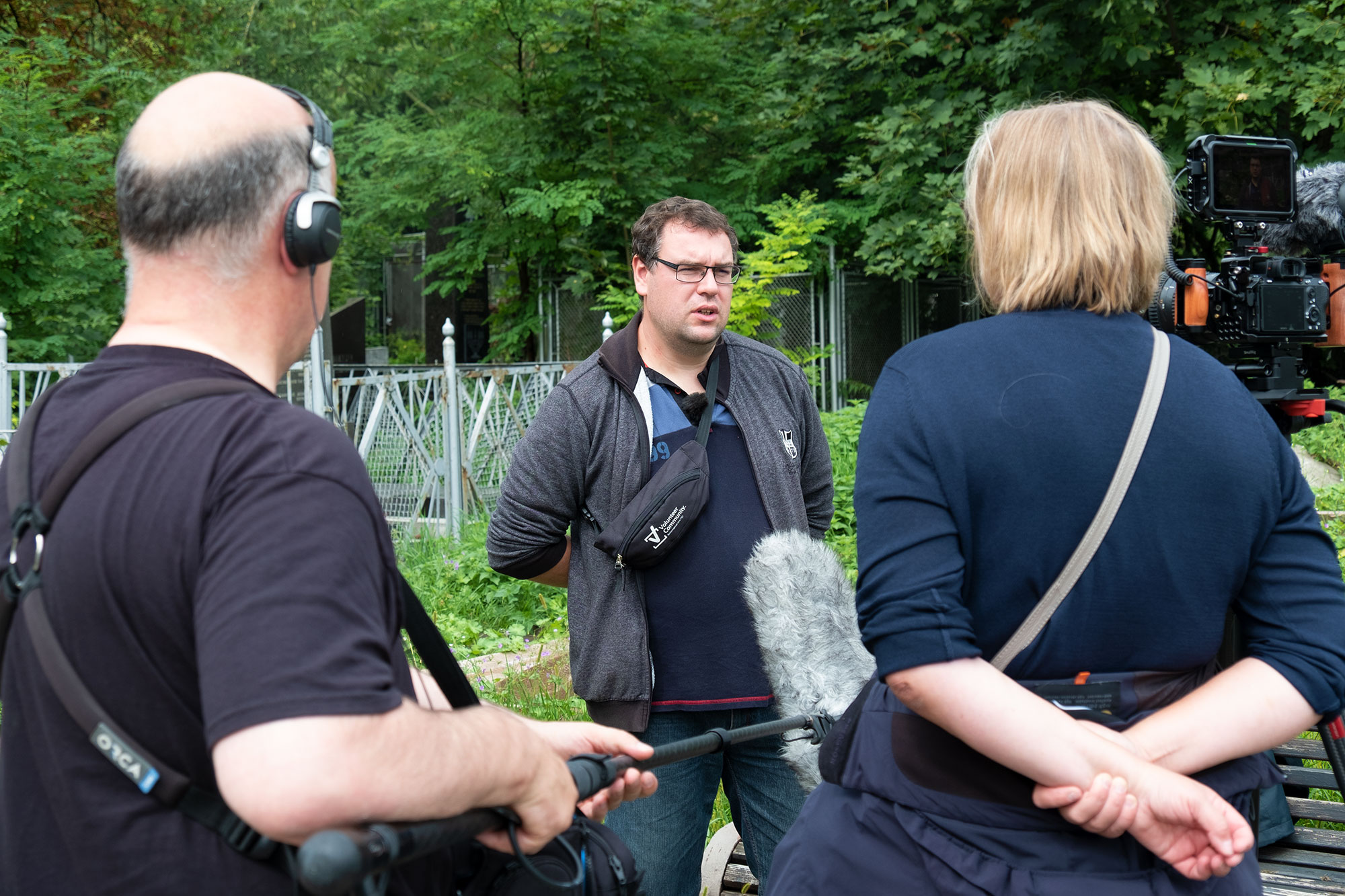 Lviv - Sasha Nazar giving an interview