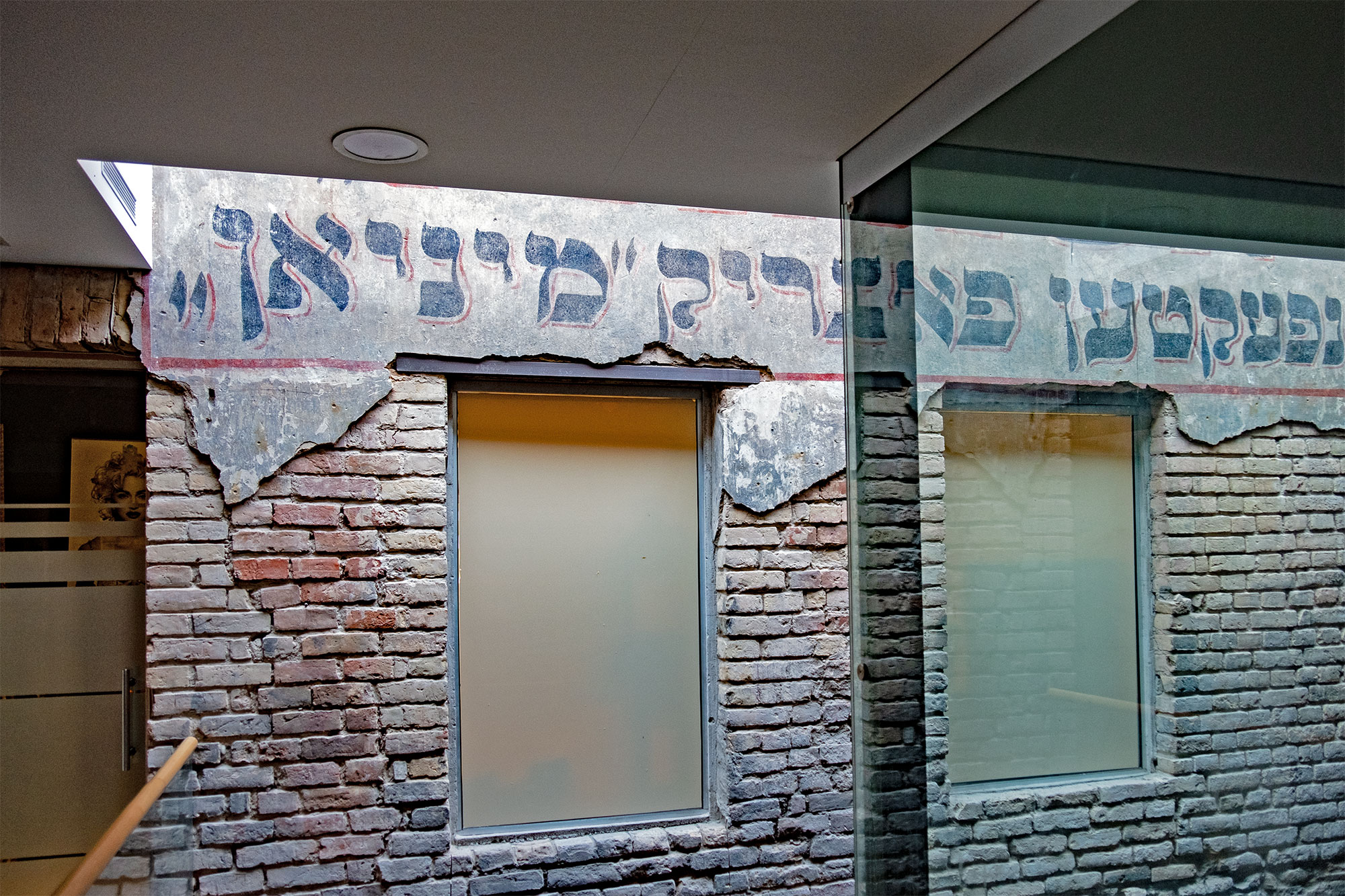 Vilnius - ghost sign in a backyard