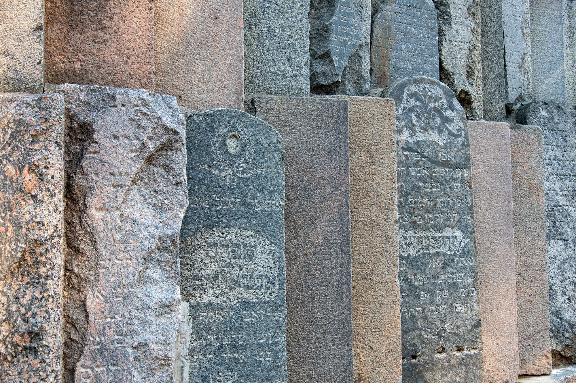 Vilnius - memorial at the destroyed Jewish cemetery in Užupis